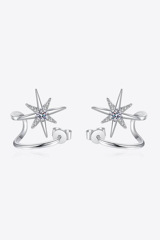 Sparkala™ Star Rhodium-Plated Earrings