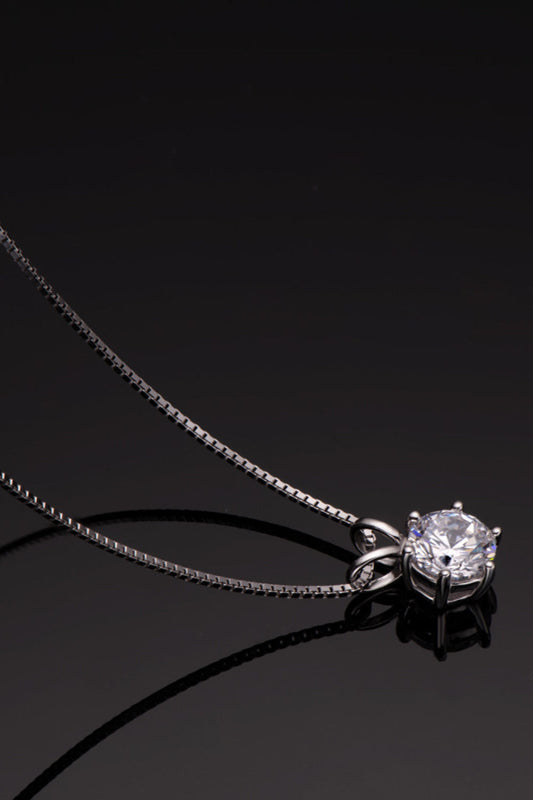 1 Carat Sparkala™ Pendant Necklace (Platinum-Plated Fine Silver)