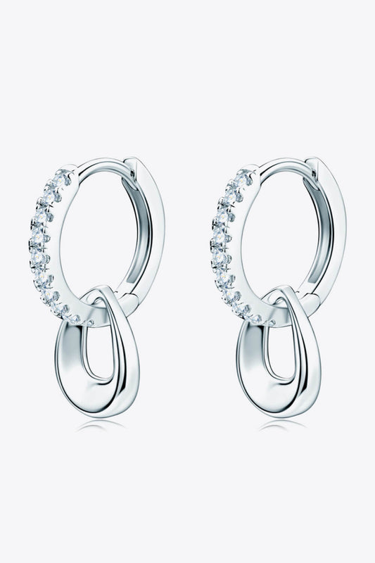 925 Sterling Silver Sparkala™ Double Hoop Earrings (Platinum-Plated Fine Silver)