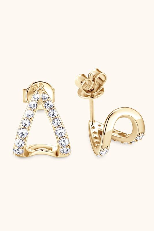 Sparkala⢠Minimalist Platinum-Plated 925 Sterling Silver Earrings