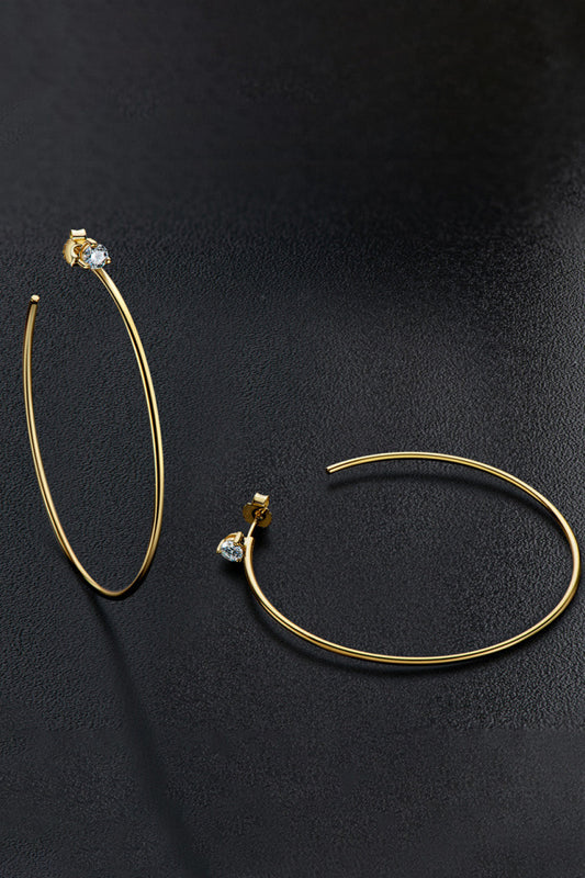Adored 925 Sterling Silver Sparkala™ Hoop Earrings (Platinum-Plated Fine Silver)