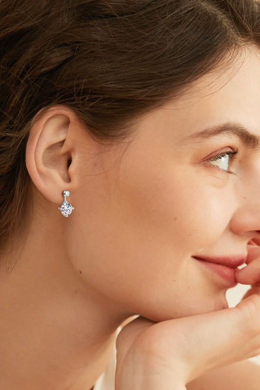 Adored 4 Carat Sparkala™ Drop Earrings (Platinum-Plated Fine Silver)