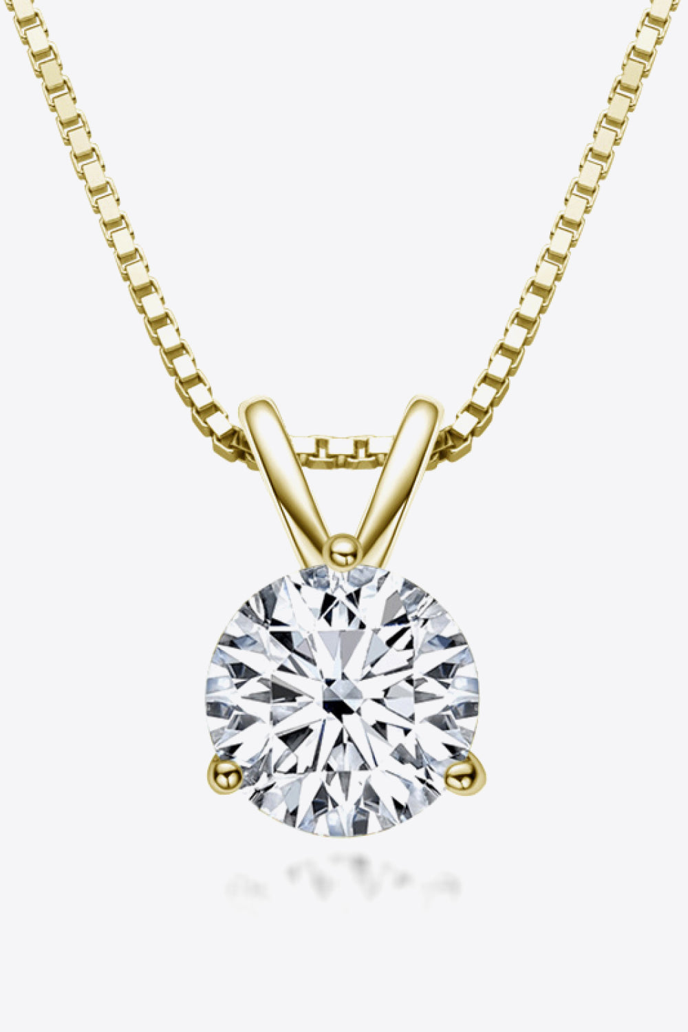 Adored Show Off 1 Carat Sparkala™ Moissanite Pendant Necklace (Platinum-Plated Fine Silver)