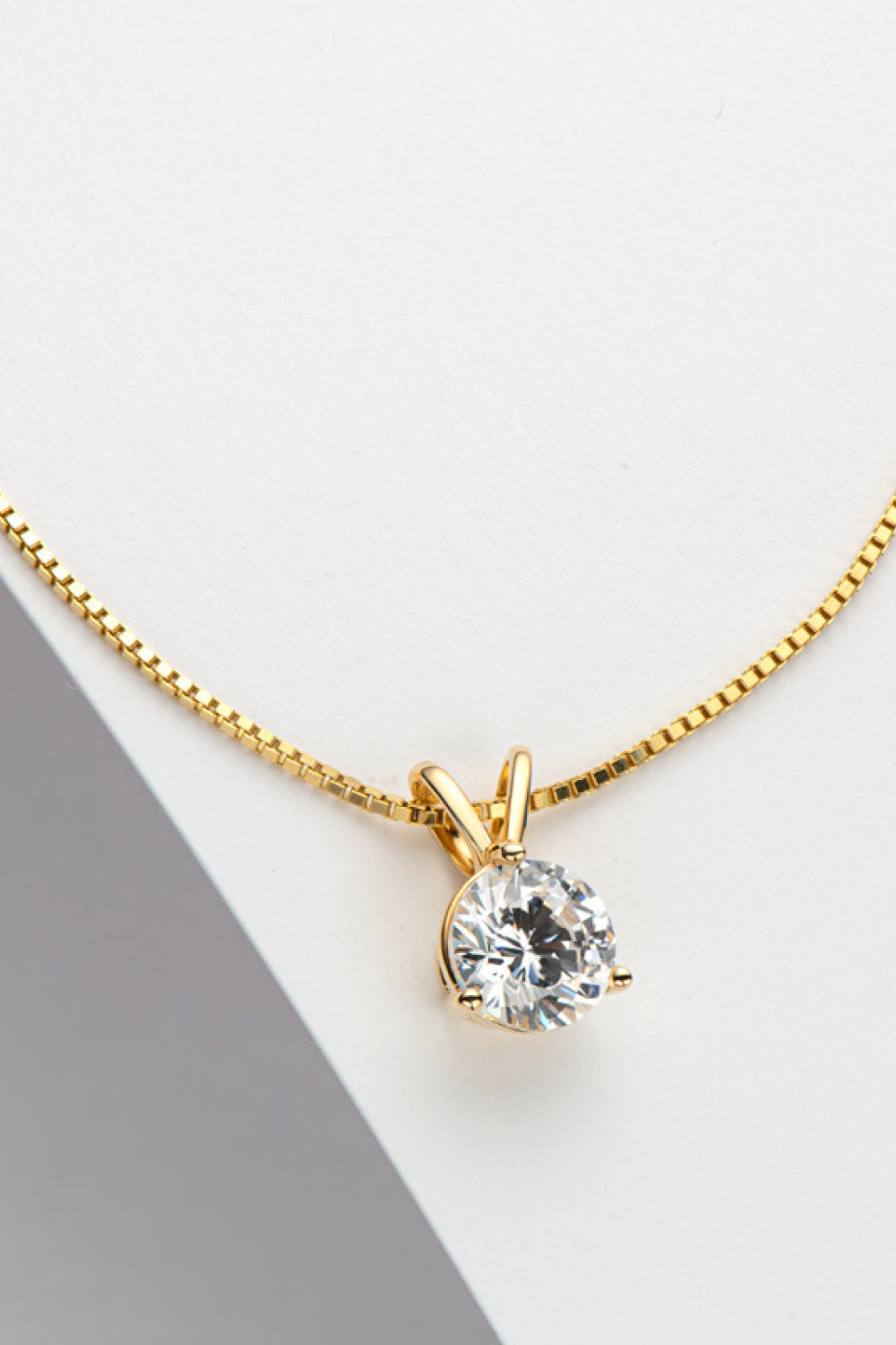 Adored Show Off 1 Carat Sparkala™ Moissanite Pendant Necklace (Platinum-Plated Fine Silver)