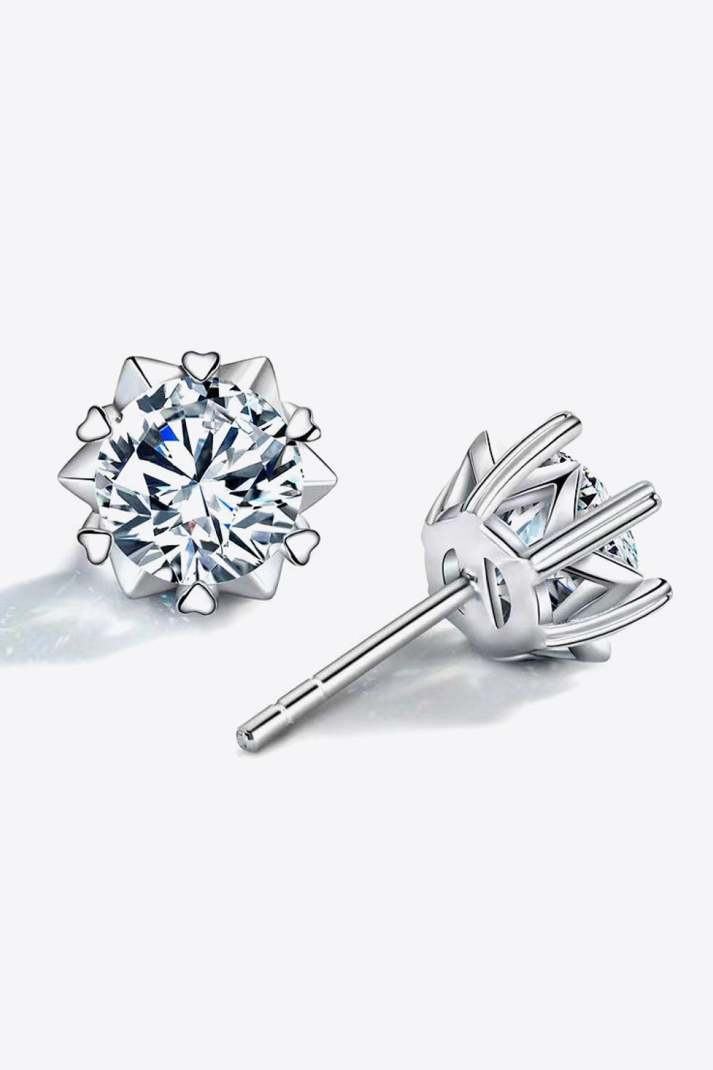 Stuck On You 4 Carat Sparkala™ Stud Earrings (Platinum-Plated Fine Silver)