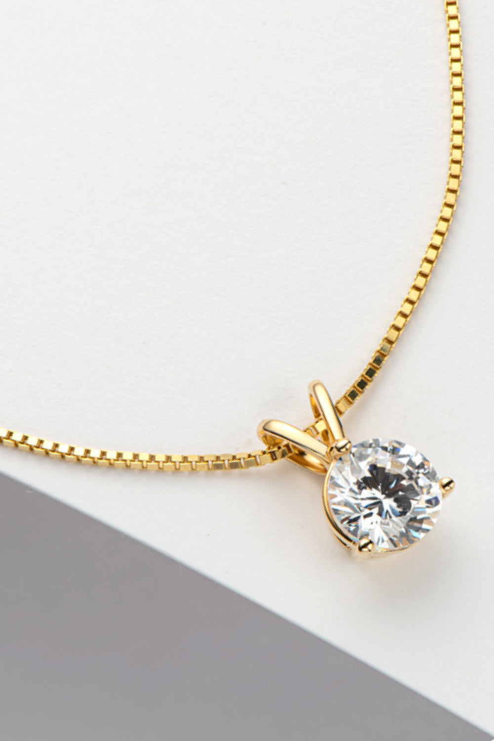 Adored Show Off 1 Carat Sparkala™ Moissanite Pendant Necklace (Platinum-Plated Fine Silver)