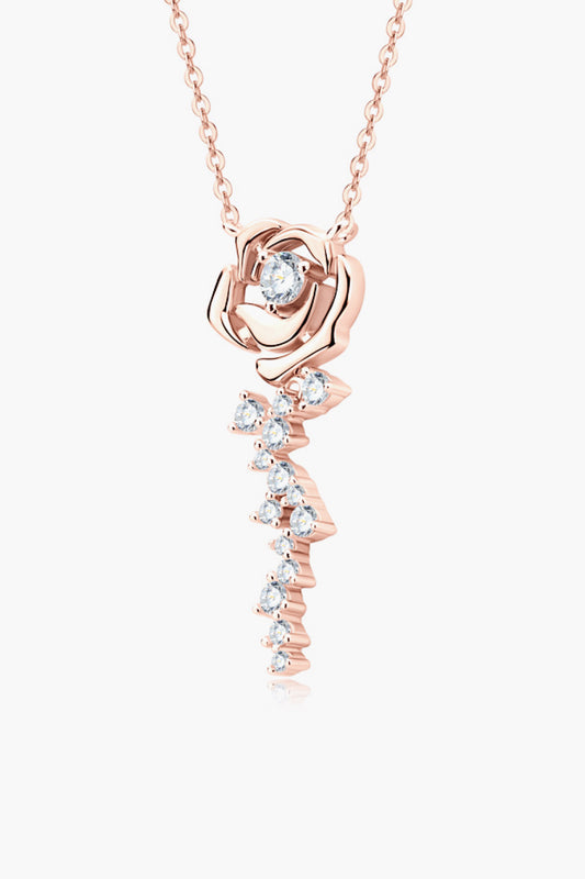 Pure Sterling Silver 18K Rose Gold-Plated Pendant Necklace