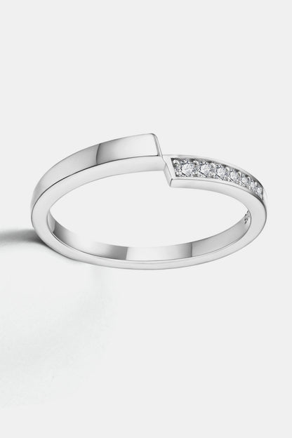 Sparkala™ Moissanite Platinum Over Pure Sterling Silver Ring