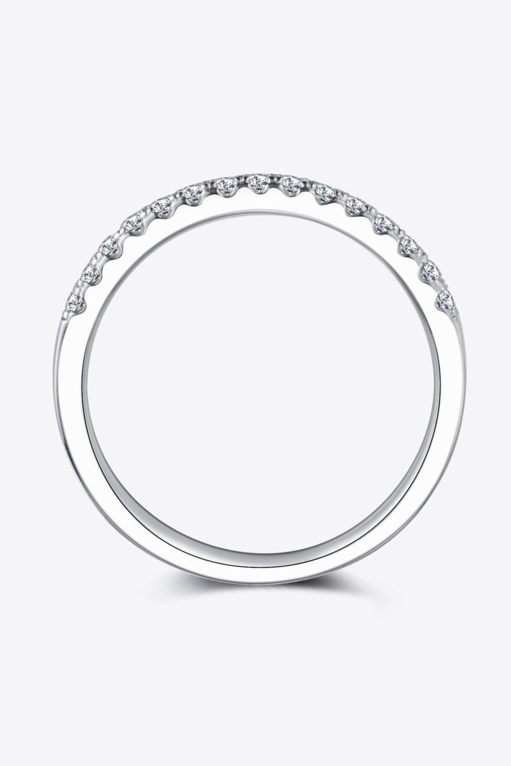 Sparkala™ Moissanite Platinum-Plated Half-Eternity Ring