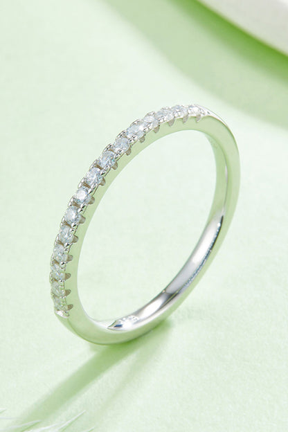 Sparkala™ Moissanite Platinum-Plated Half-Eternity Ring