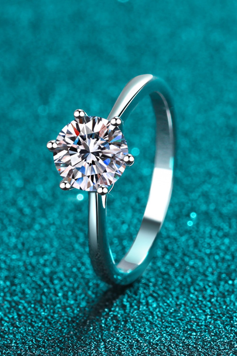 Sparkala™ Moissanite 6-Prong Adjustable Ring