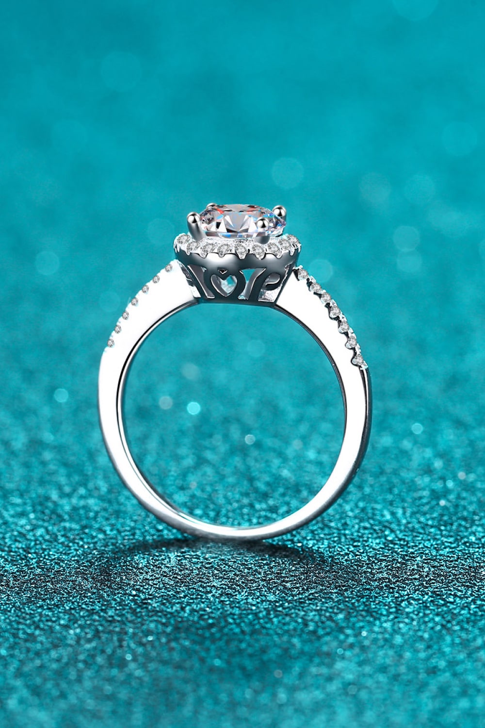 Ready To Flaunt Sparkala™ Moissanite Ring (Rhodium Over Pure Sterling Silver)