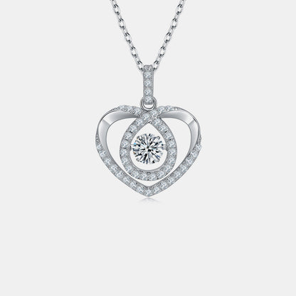 Sparkala™ Pure Sterling Silver Heart Shape Necklace Shimmer