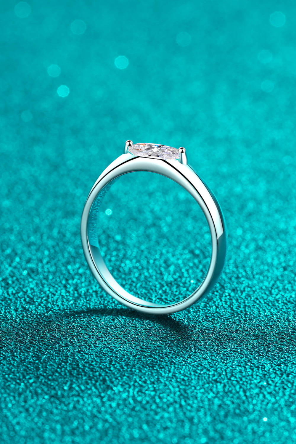 Sparkala™ Moissanite Rhodium-Plated Ring