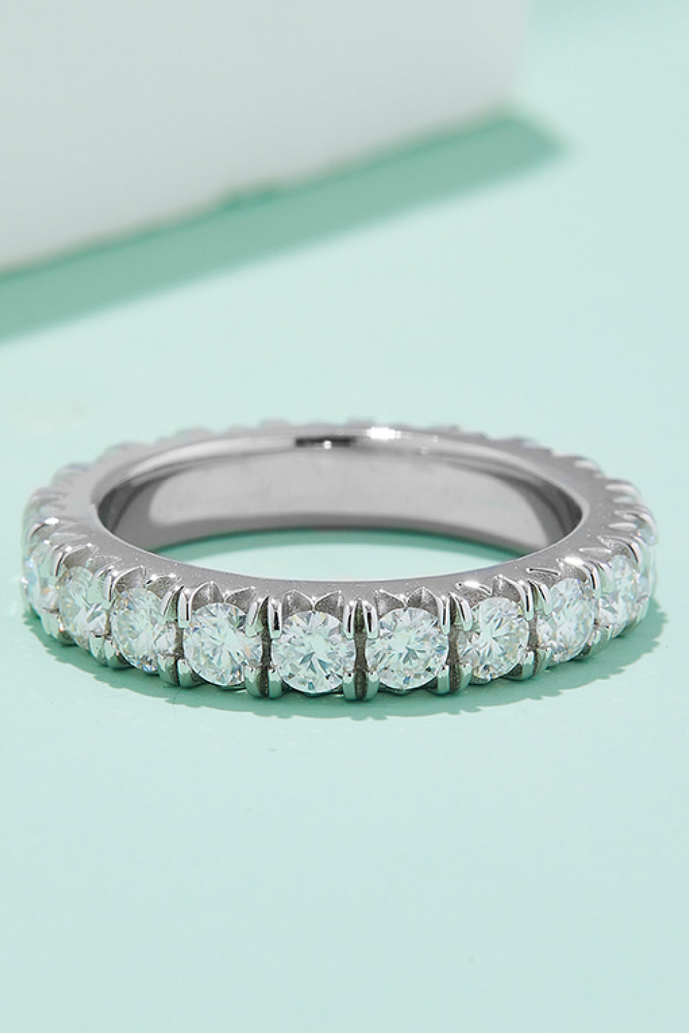 Adored 2.3 Carat Sparkala™ Moissanite 925 Sterling Silver Eternity Ring