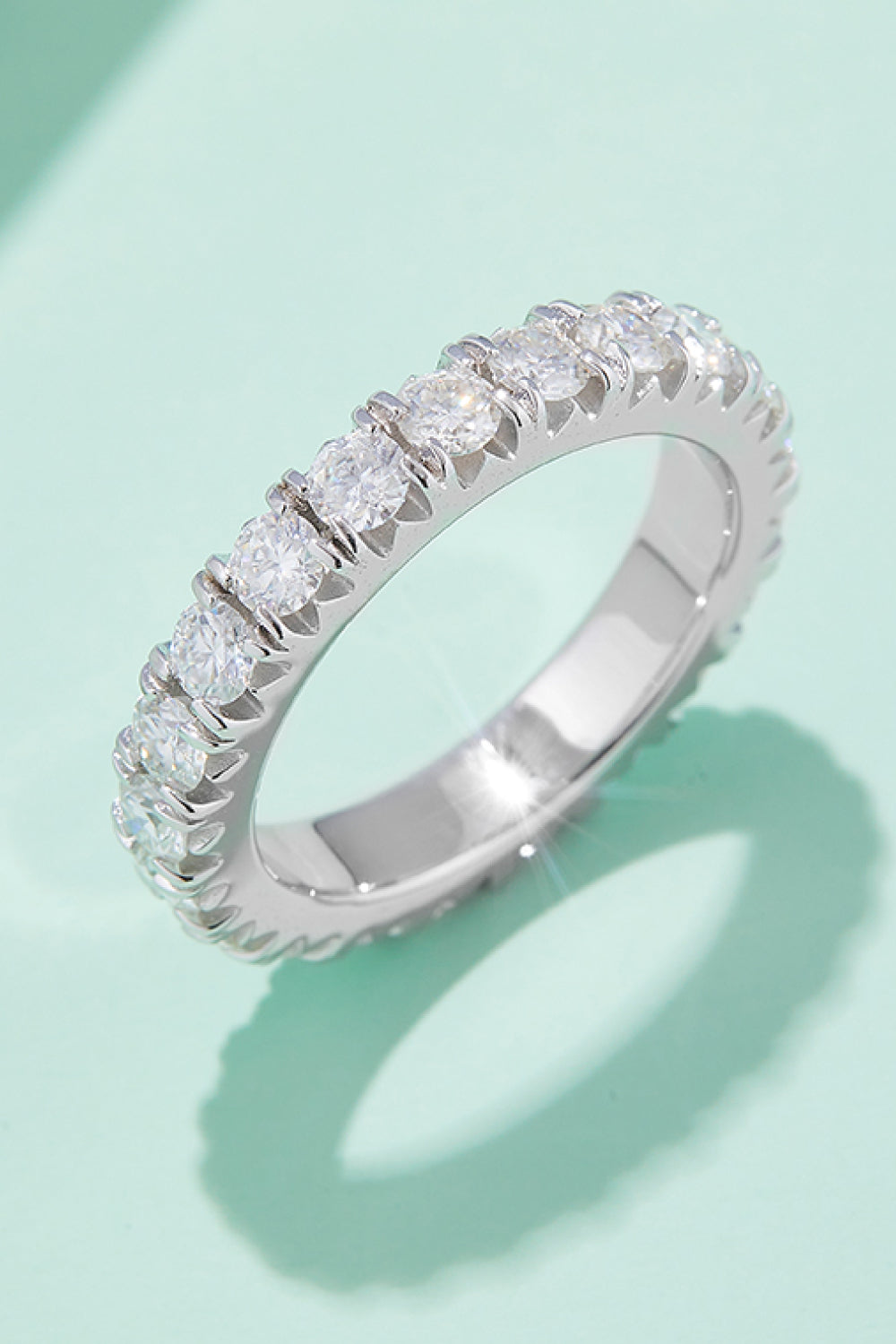 Adored 2.3 Carat Sparkala™ Moissanite 925 Sterling Silver Eternity Ring