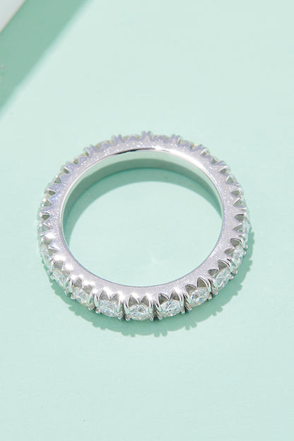 Adored 2.3 Carat Sparkala™ Moissanite 925 Sterling Silver Eternity Ring