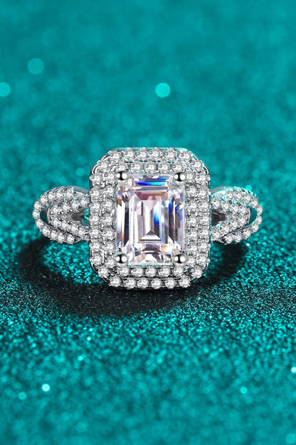 Can't Stop Your Shine 2 Carat Emerald-Cut Moissanite Ring (Yellow, Pink, or Clear)