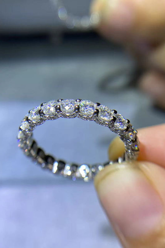 You've Got It 1.5 Carat Moissanite Eternity Ring (Platinum Over Pure Sterling Silver)