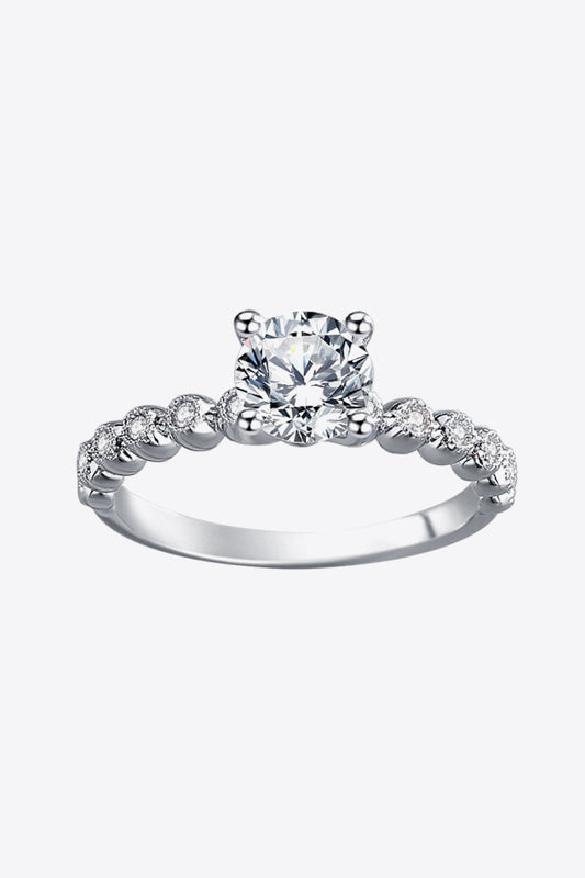 Classic 4-Prong Brilliant Round Cut Moissanite Ring