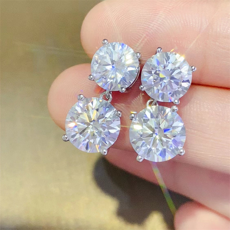 10 Carat Sparkala™ Moissanite 925 Sterling Silver Earrings