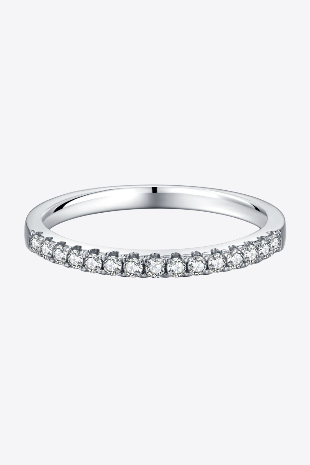 Sparkala™ Moissanite Platinum-Plated Half-Eternity Ring