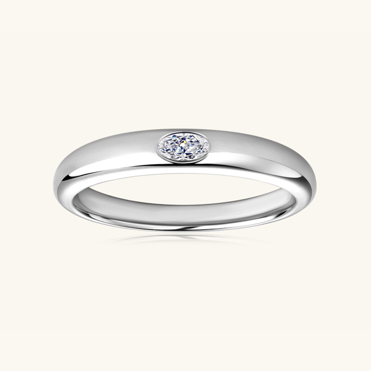 Pure Sterling Silver Inlaid Sparkala™ Moissanite Ring