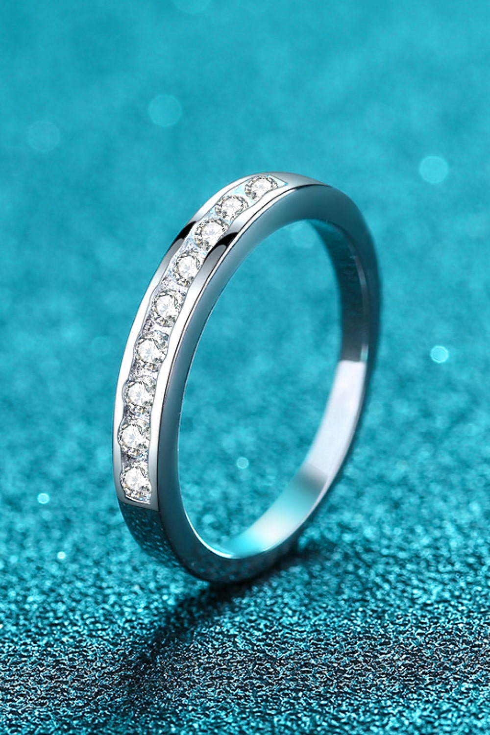 Have A Little Fun Moissanite Ring (Rhodium Over Pure Sterling Silver) - Sparkala