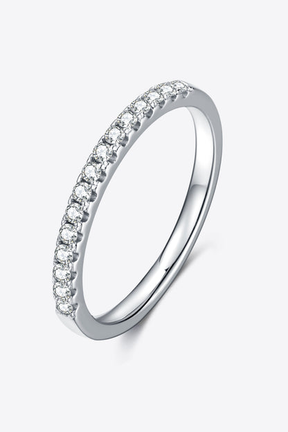 Sparkala™ Moissanite Platinum-Plated Half-Eternity Ring