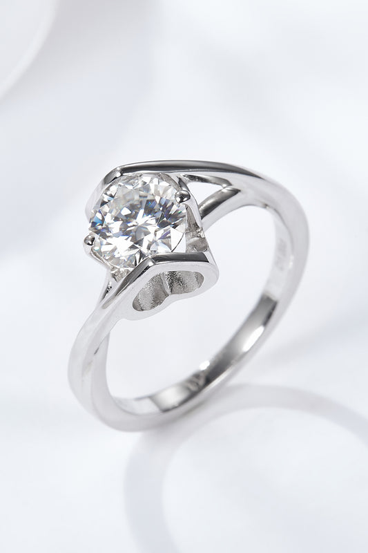 Get What You Need 1 Carat Round Brilliant Cut Moissanite Ring - Sparkala