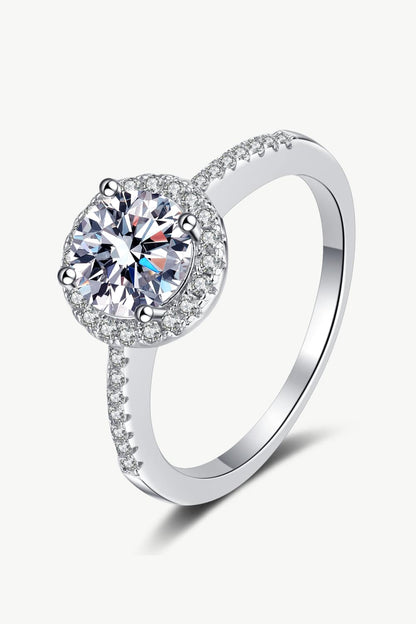 Ready To Flaunt Sparkala™ Moissanite Ring (Rhodium Over Pure Sterling Silver)