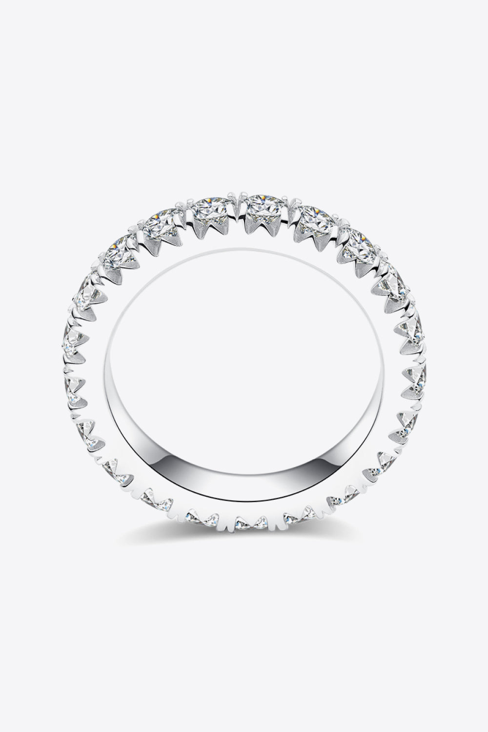 2.3 Carat Moissanite Eternity Ring (Platinum Over Pure Sterling Silver) - Sparkala