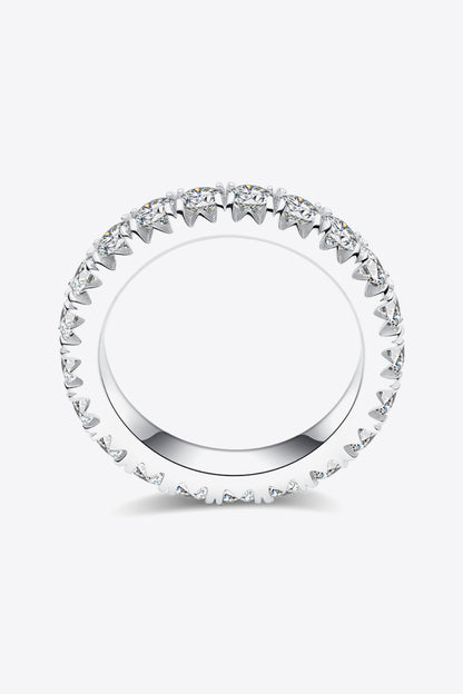 2.3 Carat Moissanite Eternity Ring (Platinum Over Pure Sterling Silver) - Sparkala