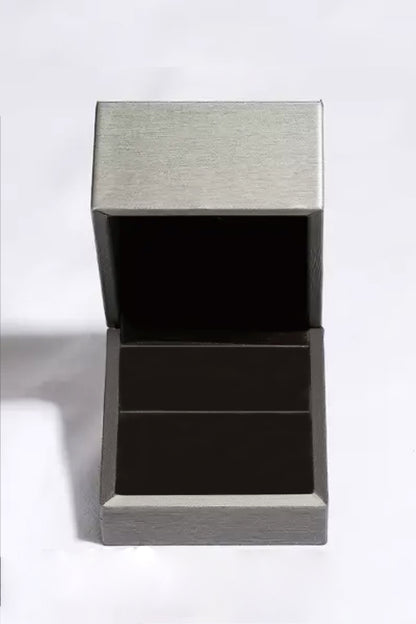 1 Carat Trillion-Cut Moissanite Platinum Over Pure Sterling Silver Ring - Sparkala