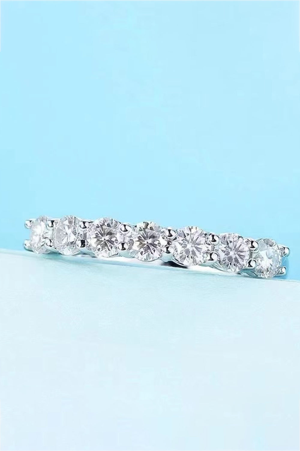 Charming Sparkala™ Moissanite Pure Sterling Silver Ring