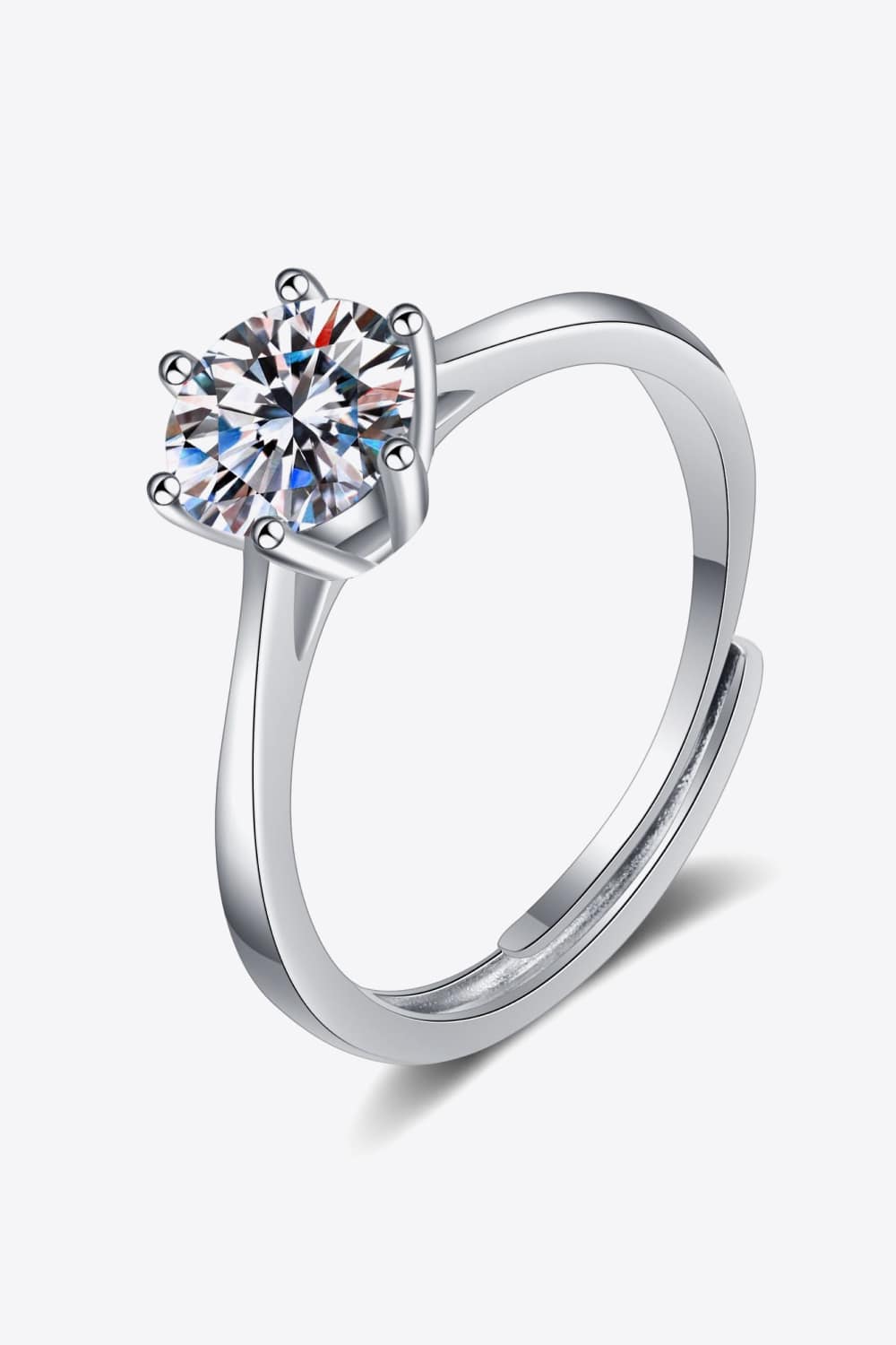 Sparkala™ Moissanite 6-Prong Adjustable Ring