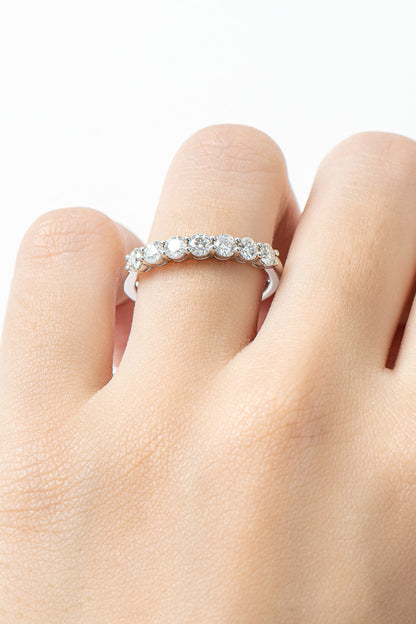 Can't Stop Your Shine 7 Stone Sparkala™ Moissanite Ring (Platinum Over Pure Sterling Silver)