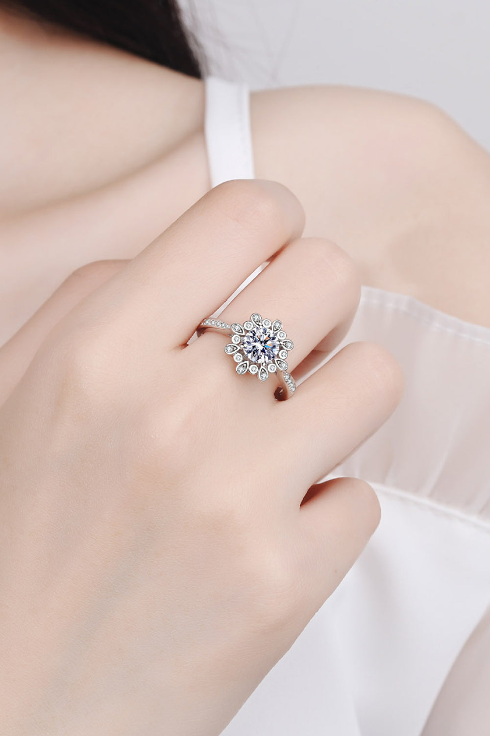 Can't Stop Your Shine Pure Sterling Silver Sparkala™ Moissanite Ring