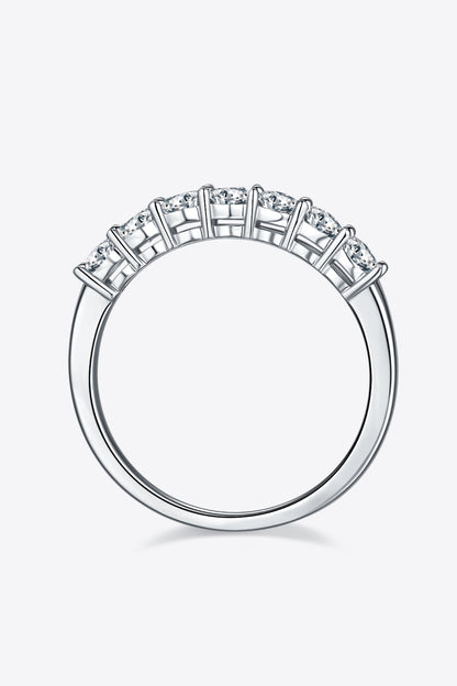 Sparkala™ Moissanite Platinum-Plated Half-Eternity Ring