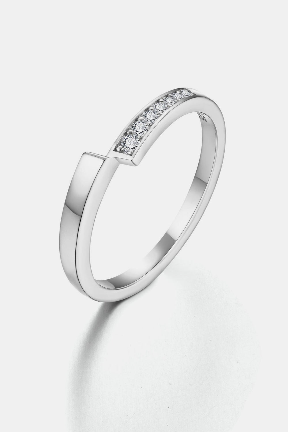 Sparkala™ Moissanite Platinum Over Pure Sterling Silver Ring