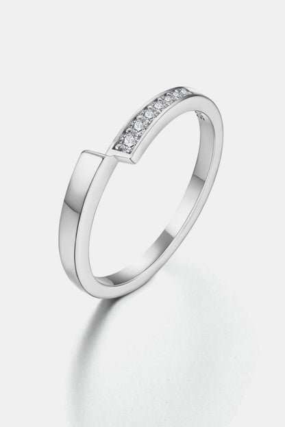 Sparkala™ Moissanite Platinum Over Pure Sterling Silver Ring