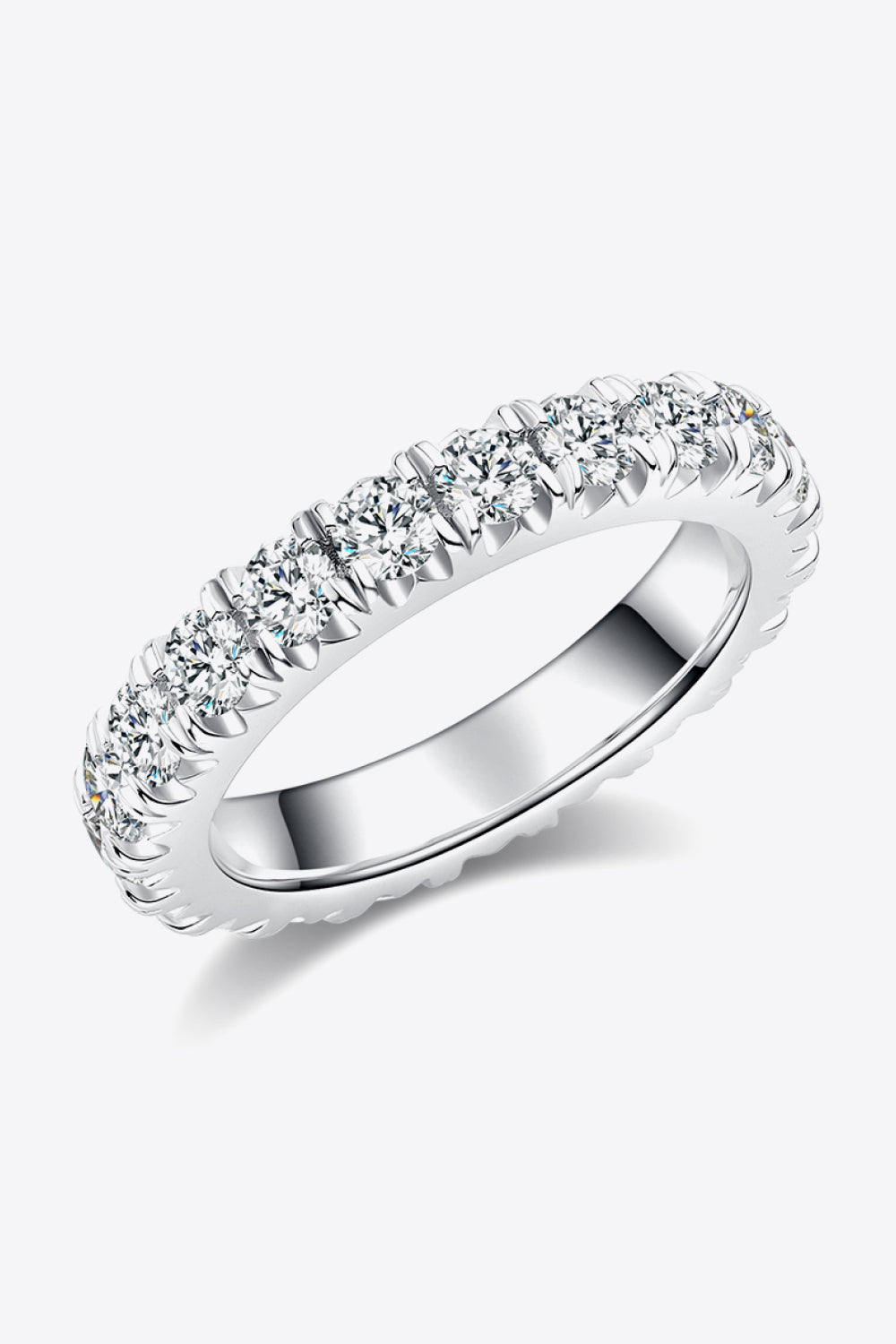 Adored 2.3 Carat Sparkala™ Moissanite 925 Sterling Silver Eternity Ring