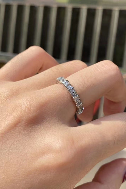 Shiny 3 Carat Sparkala™ Moissanite Eternity Ring (Platinum Over Pure Sterling Silver)