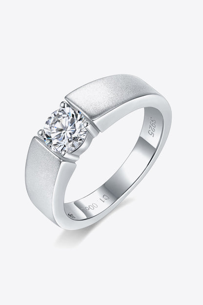 Platinum Over Pure Sterling Silver I Carat Sparkala™ Moissanite Ring