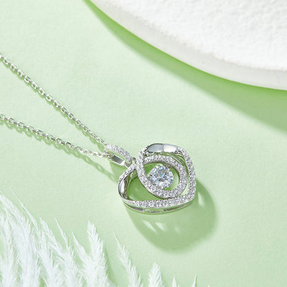Sparkala™ Pure Sterling Silver Heart Shape Necklace Shimmer