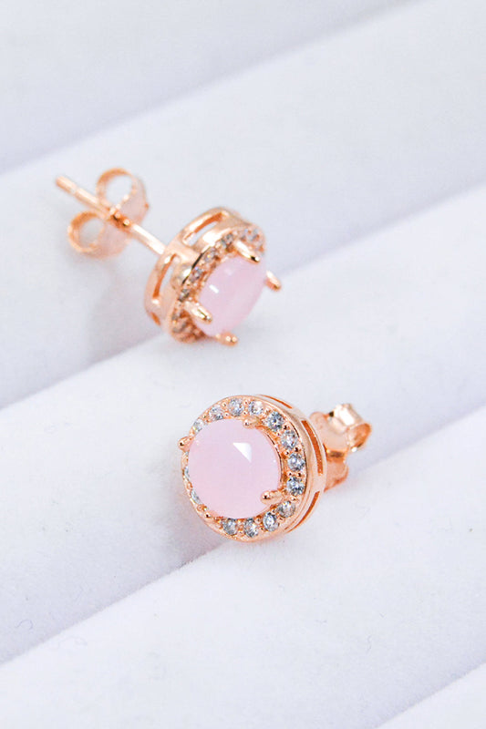 Give It To You 925 Sterling Silver Quartz Earrings (Platinum-Plated Fine Silver)