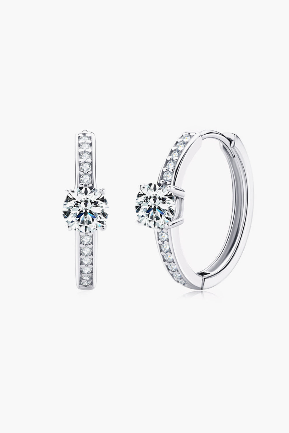 Carry Your Love 1 Carat Sparkala™ Moissanite Platinum-Plated Earrings