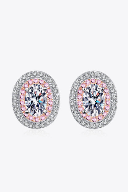 Platinum-Plated Sparkala™ Moissanite Stud Earrings