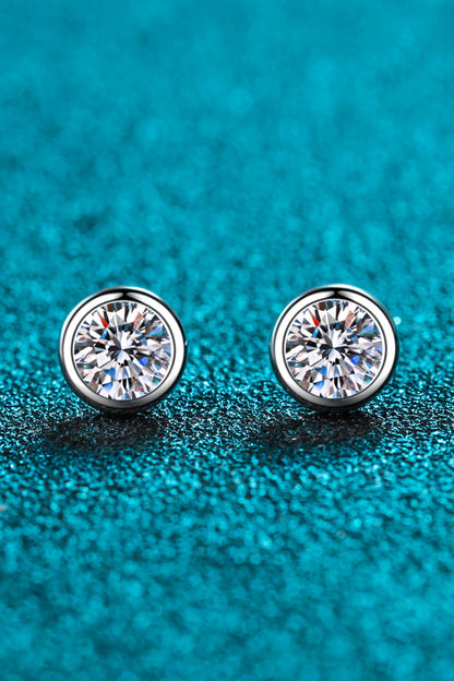 Sparkala™ Moissanite Round-Shaped Stud Earrings