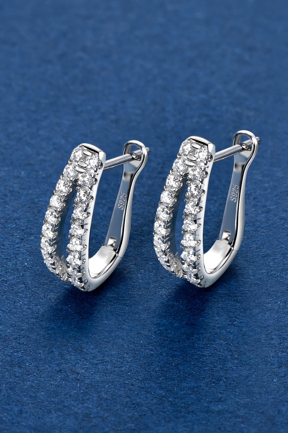 Sparkala™ Moissanite Platinum-Plated 925 Sterling Silver Earrings